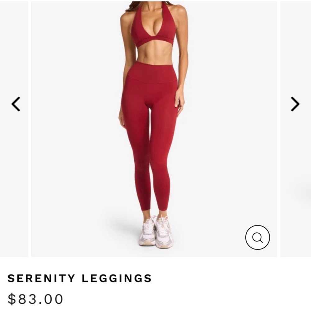 Serenity Red High-Waisted Leggings